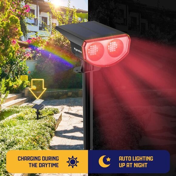 Solar Color Spot Lights Outdoor 9 Lighting Modes Halloween Christmas 38 LED - Picture 4 of 8